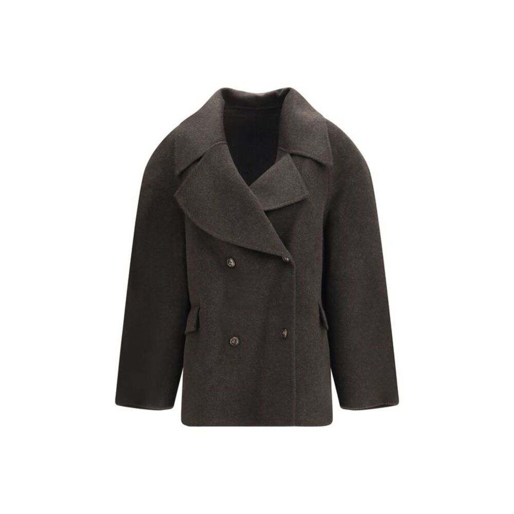Loulou De Saison Brown Wool Oves Aries Full-Length Women's Jacket